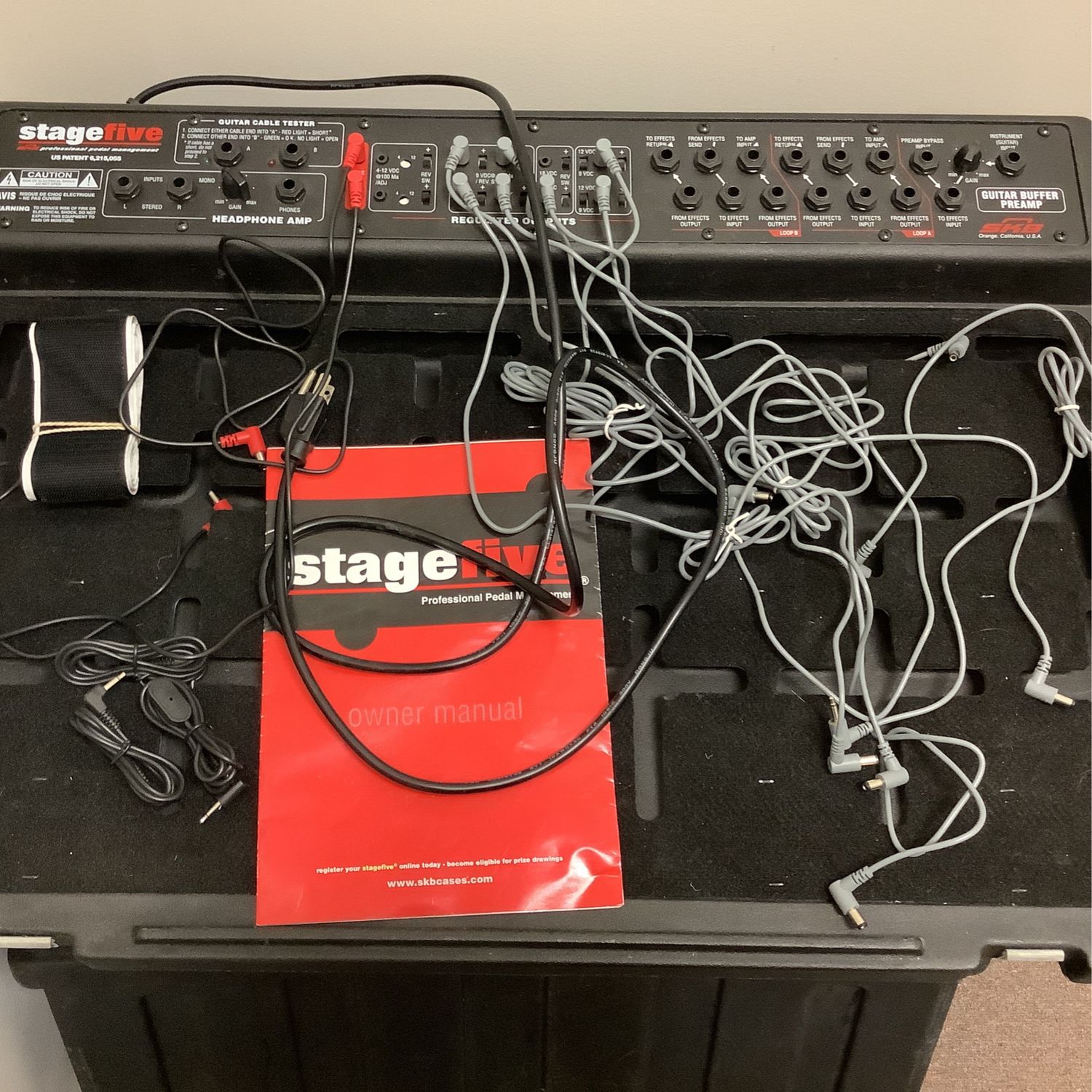 SKB Stage Five Guitar Professional Pedal Management Pedalboard