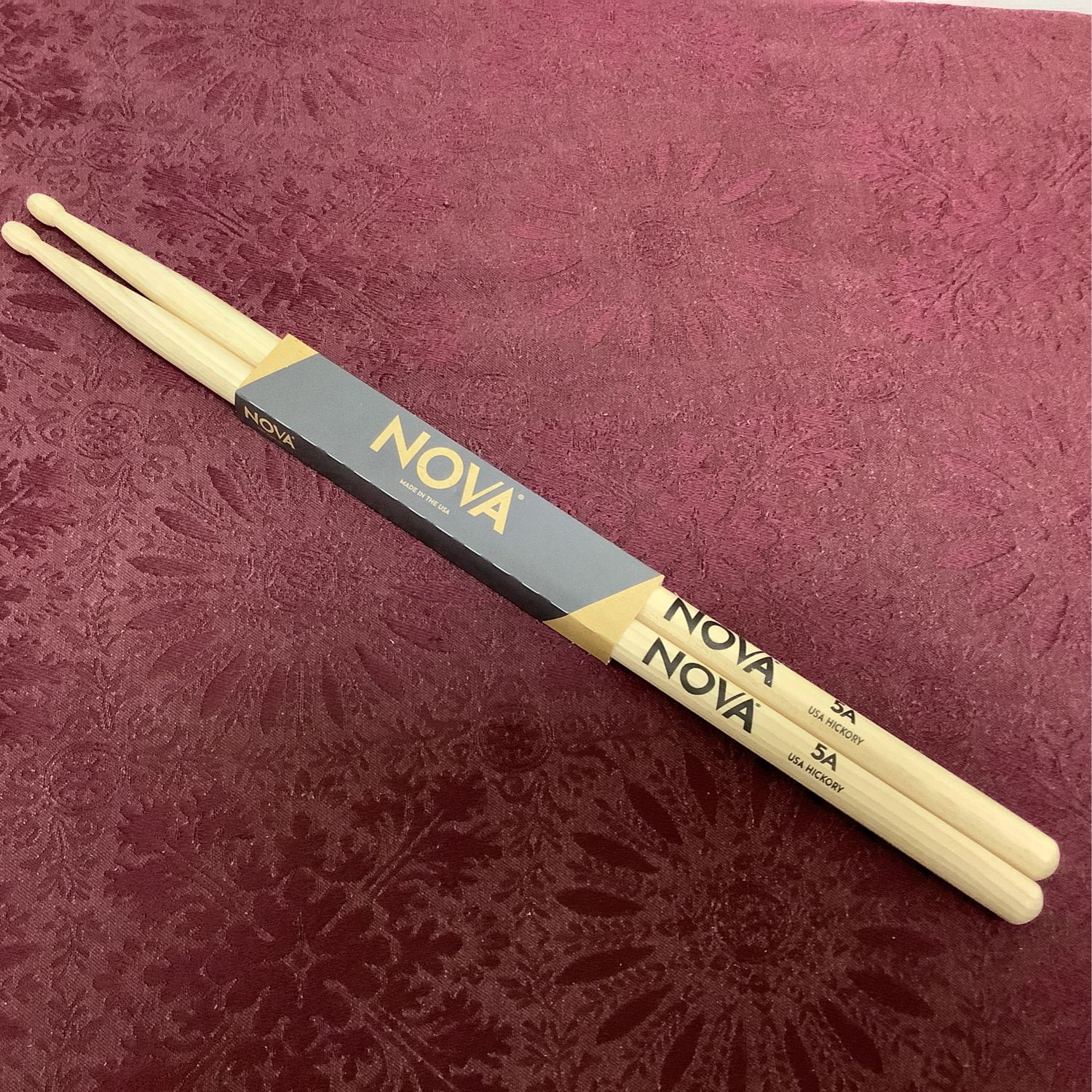 NOVA 5A USA Hickory Wood Tip Drum Sticks