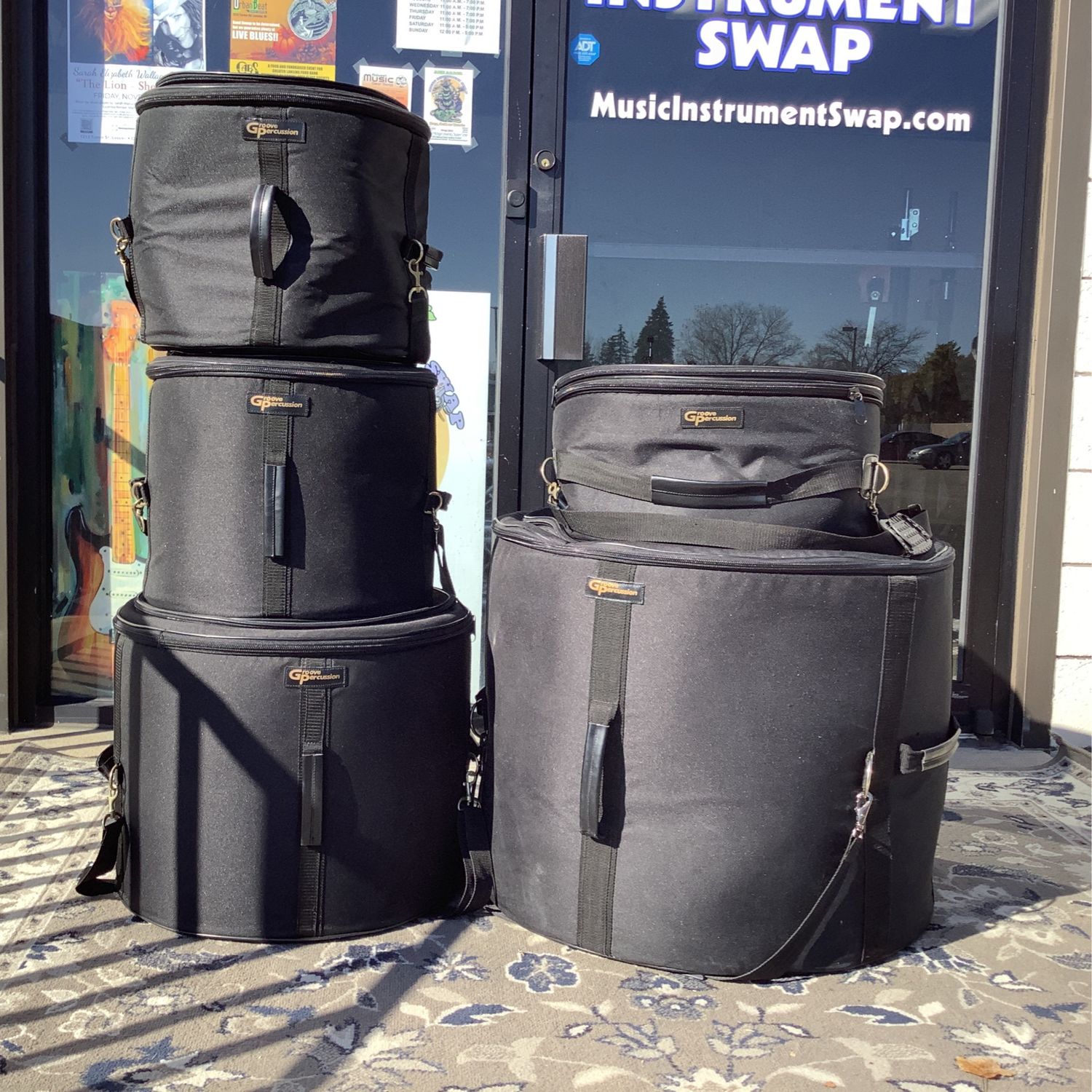 Groove Percussion 5pc Drum Bags