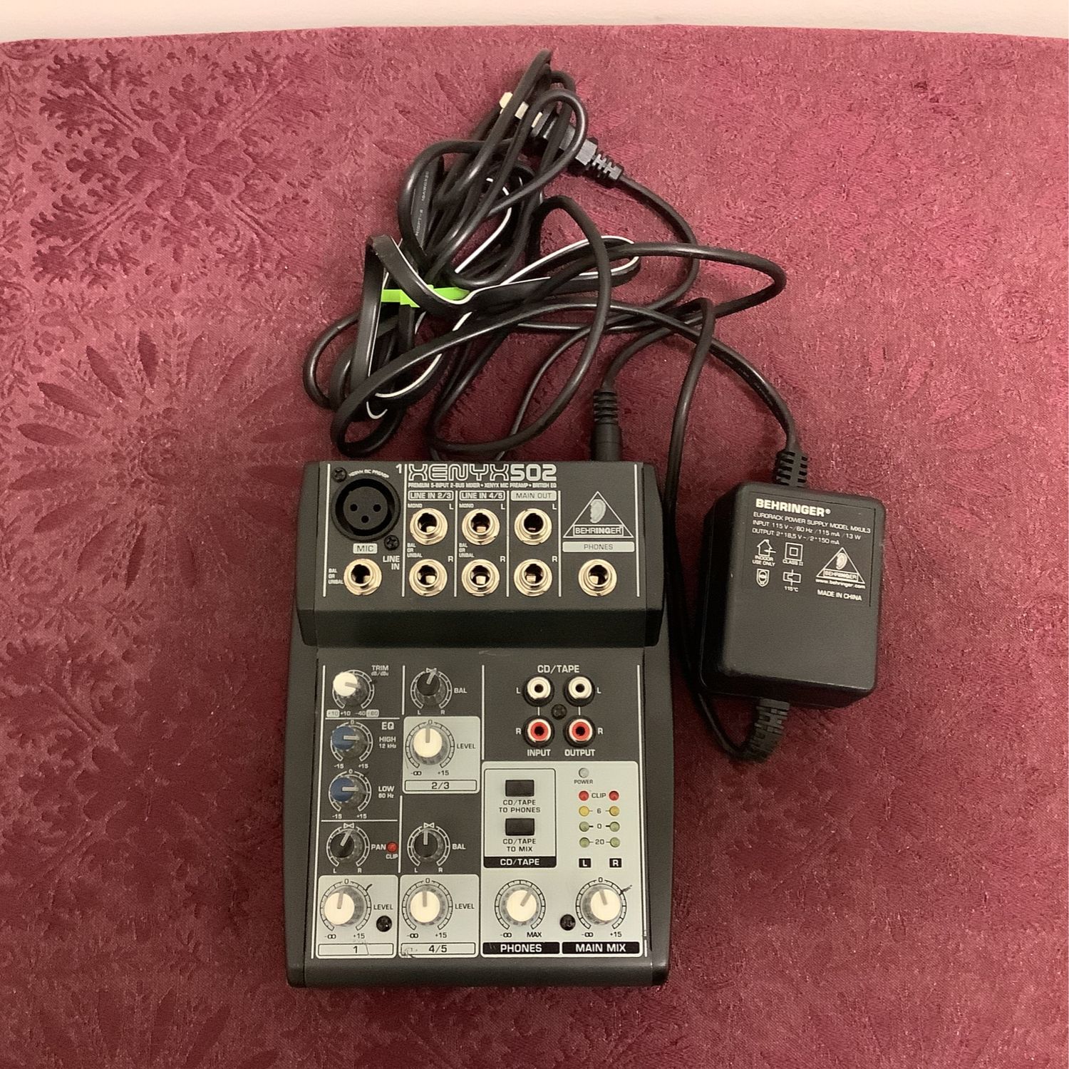 Behringer Xenyx 502 5-Channel Analog Mixer