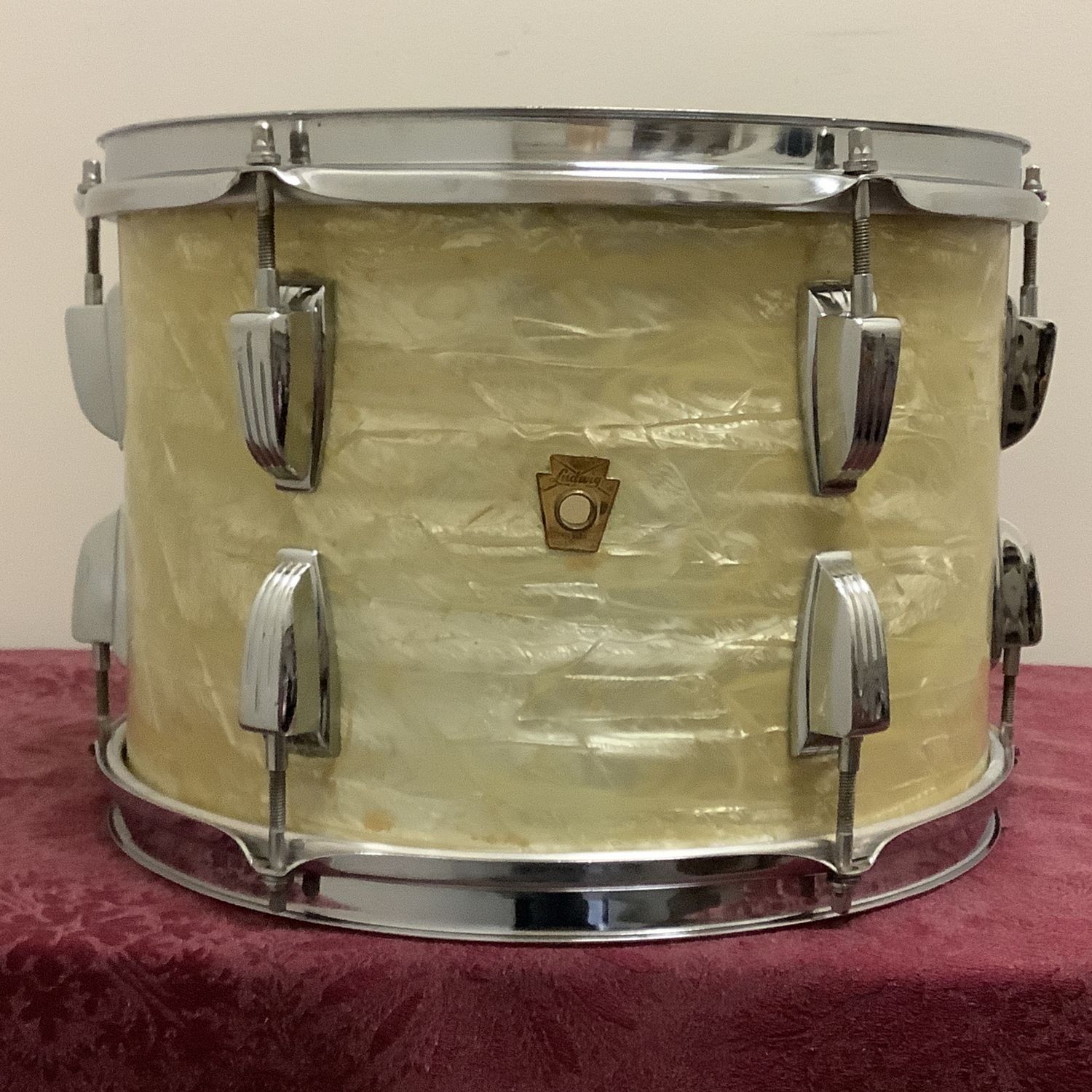 Ludwig 1966 13" x 9" White Marine Pearl Tom Drum