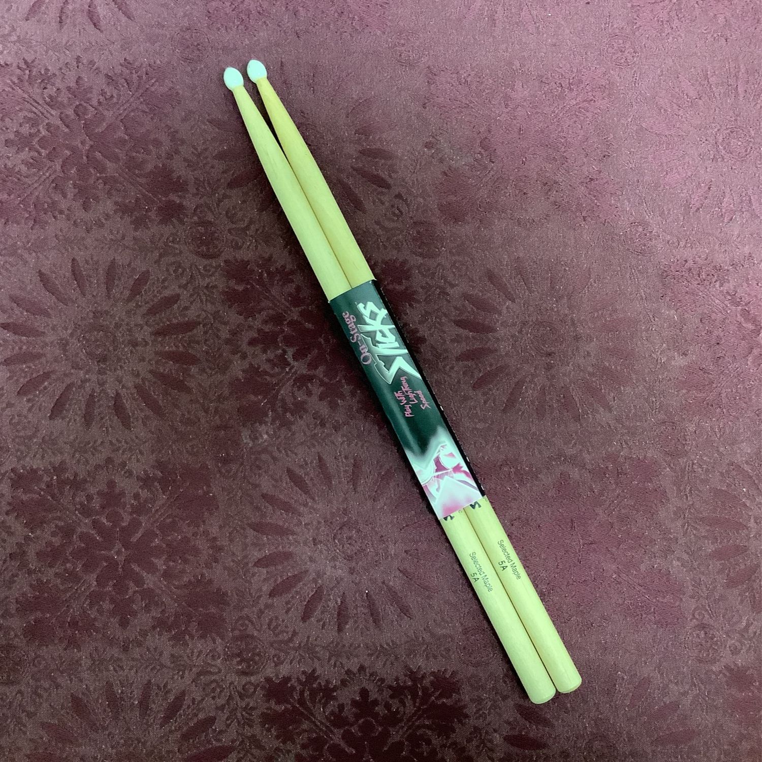 On Stage Nylon Tip 5A Selected Maple Drumsticks