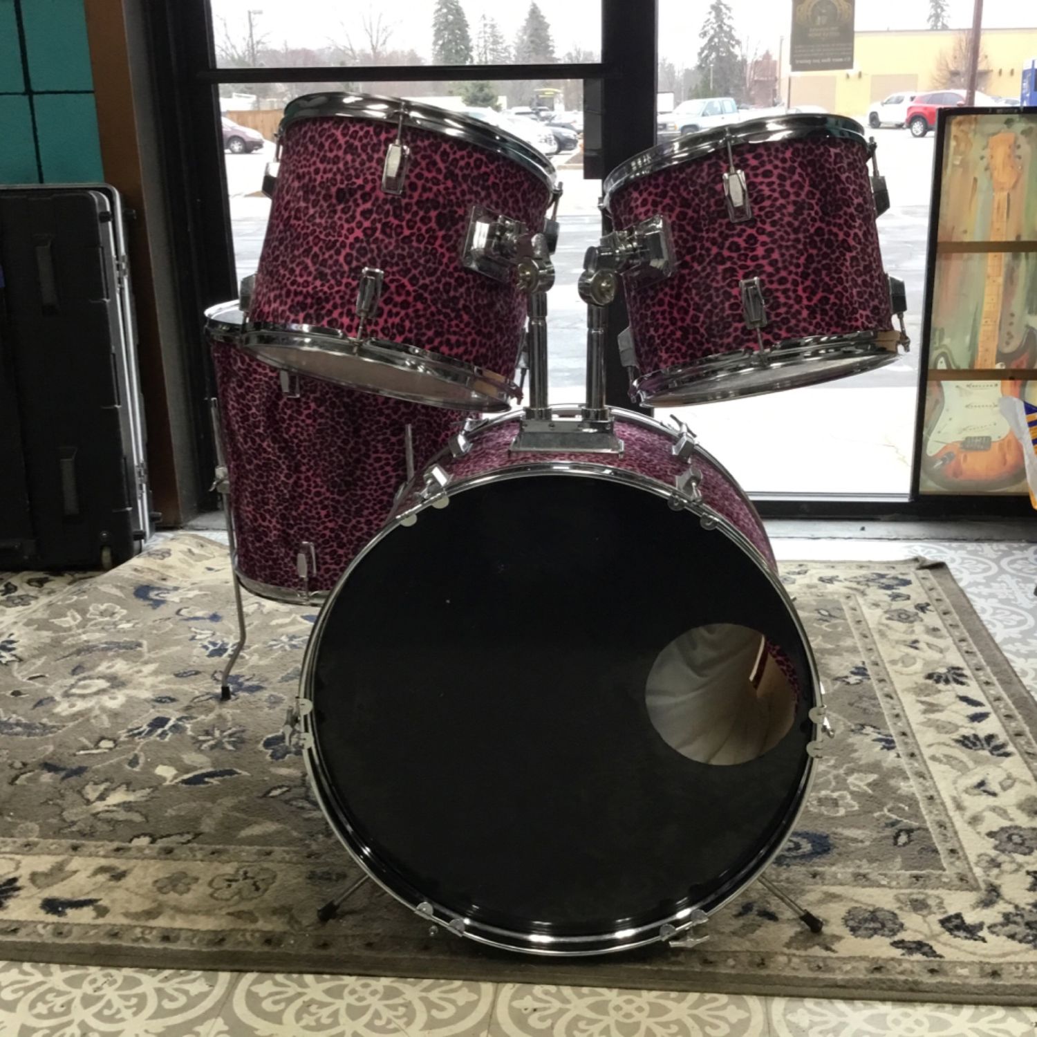 Vintage Leopard Print 12"/13"/16"/22" Drum Set