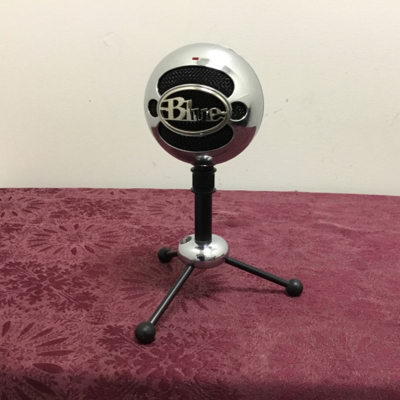 Blue Snowball USB Microphone Chrome Sphere Condenser Mic w/Tripod Stand