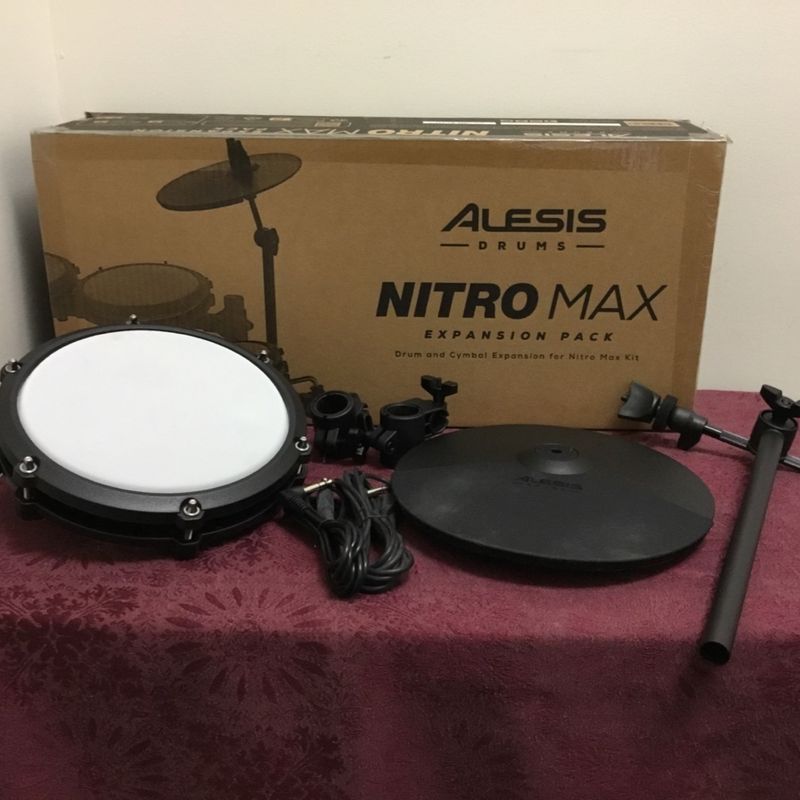 Alesis Nitro Max Expansion Pack Drum & Cymbal, Special Edition Red Version (Brand New)