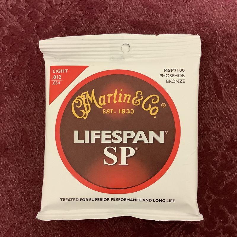 Martin SP 7100 Phosphor Bronze Lifespan Coated Acoustic Strings Light