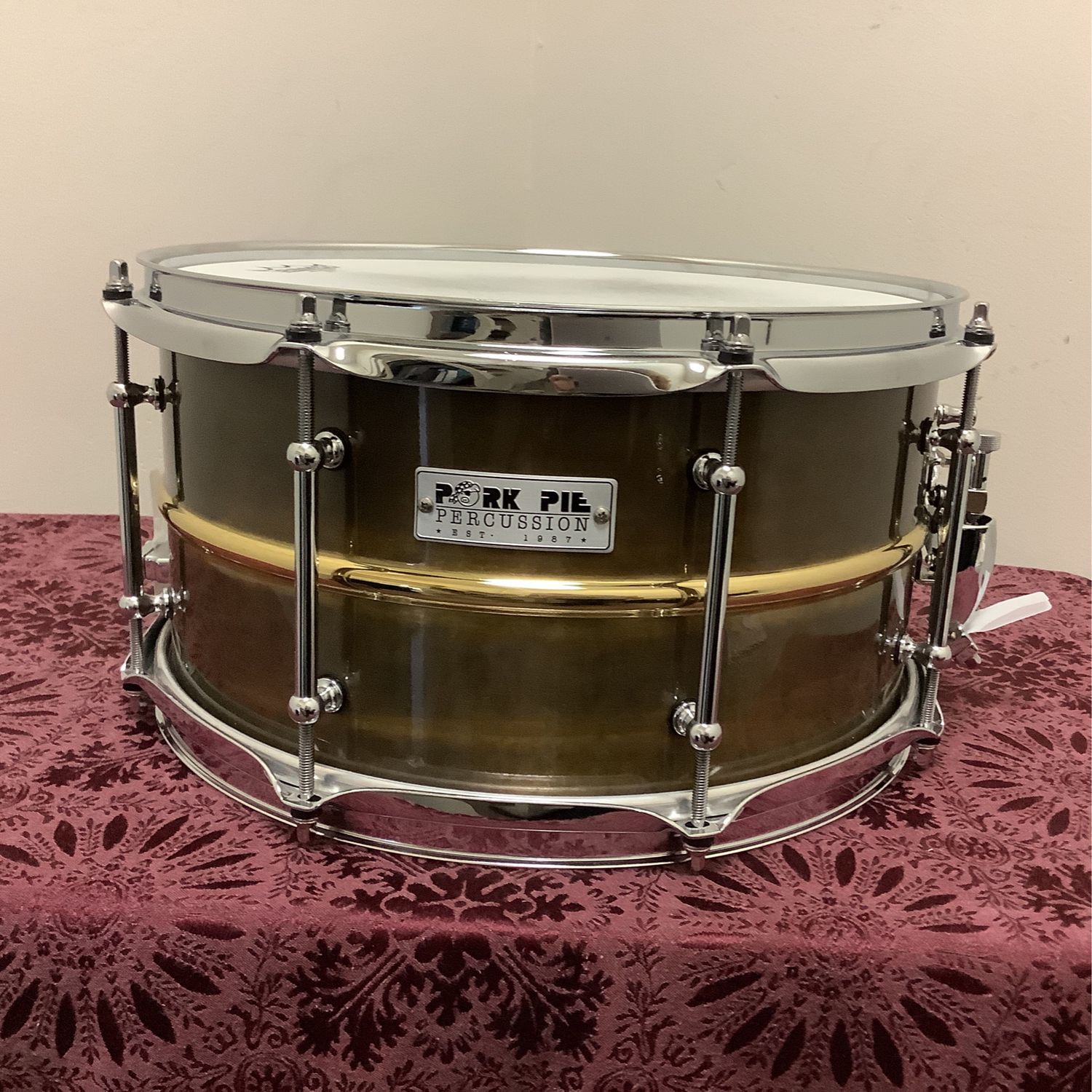 13" x 7" Pork Pie Patina Brass Snare Drum