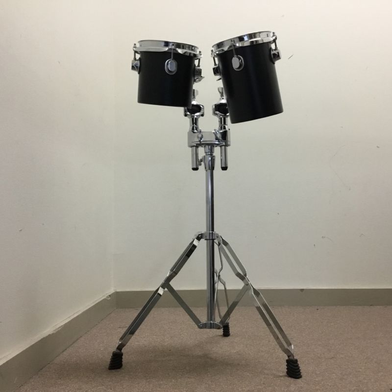 ddrum Deccabon Fiberglass Set - 6-inch/8-inch, Satin Black w/Stand