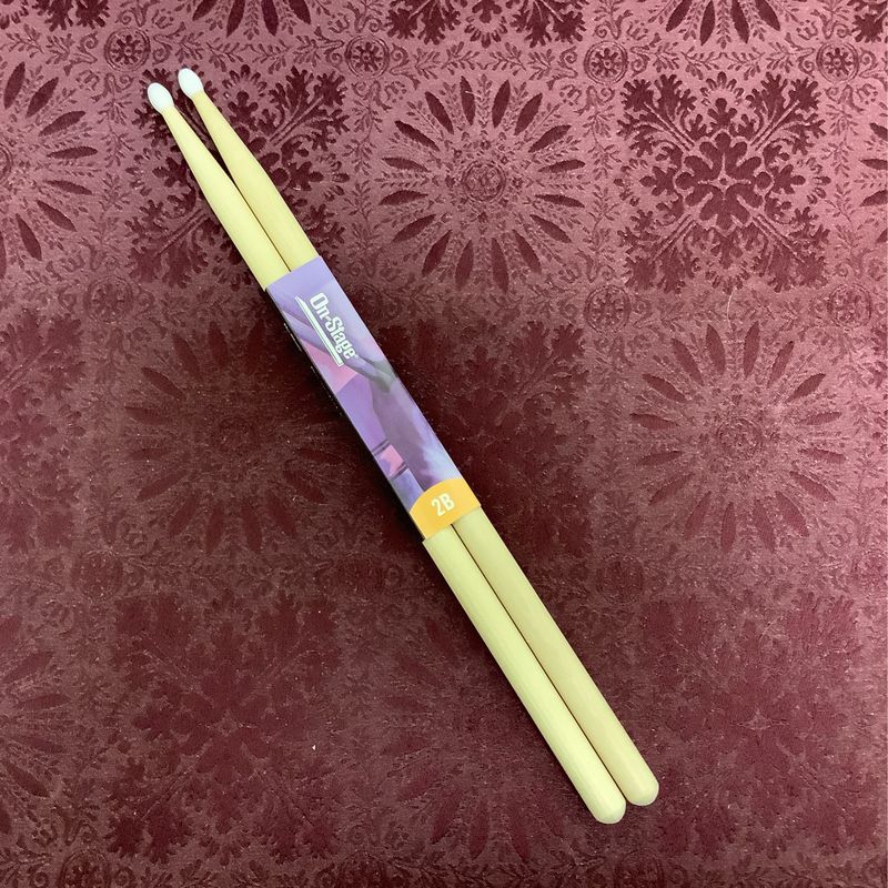 On Stage Maple 2B Nylon Tip Drumsticks