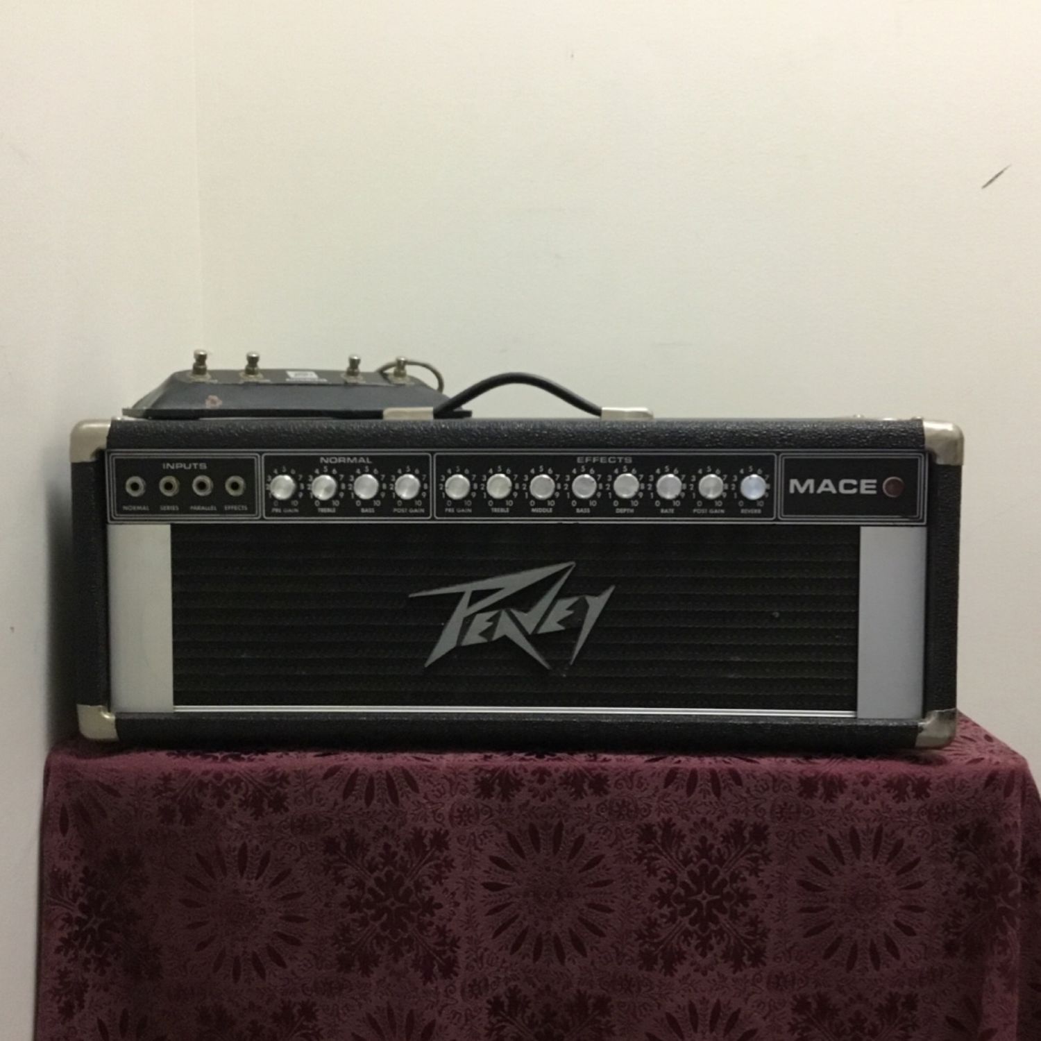 Peavey Mace 320T 160 Watt Tube Amplifier 1976 w/Footswitch