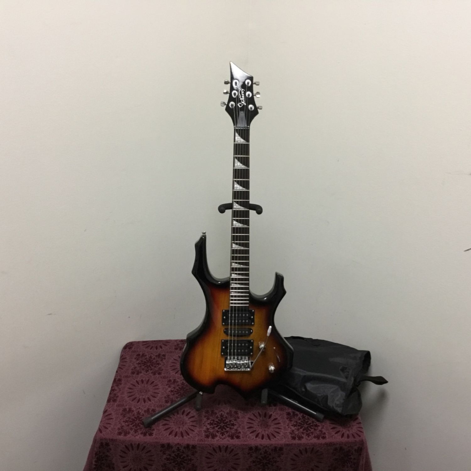 Glarry Burning Fire Style Electric Guitar w/Gig Bag