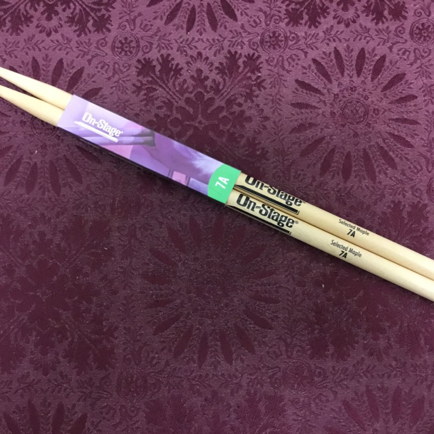On-Stage Selected Maple Nylon Tip 7A Drumsticks