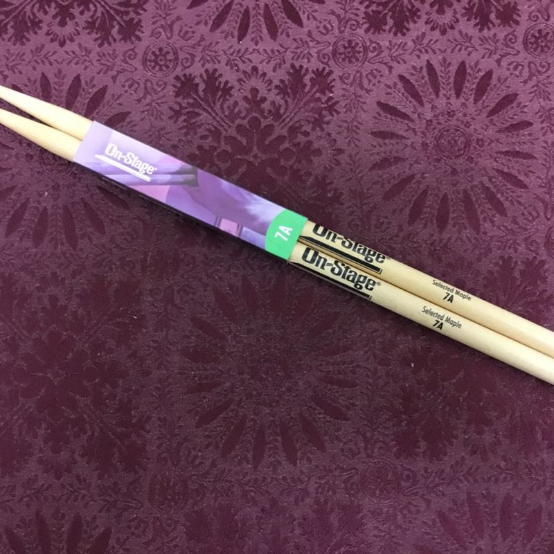 On-Stage Selected Maple Nylon Tip 7A Drumsticks