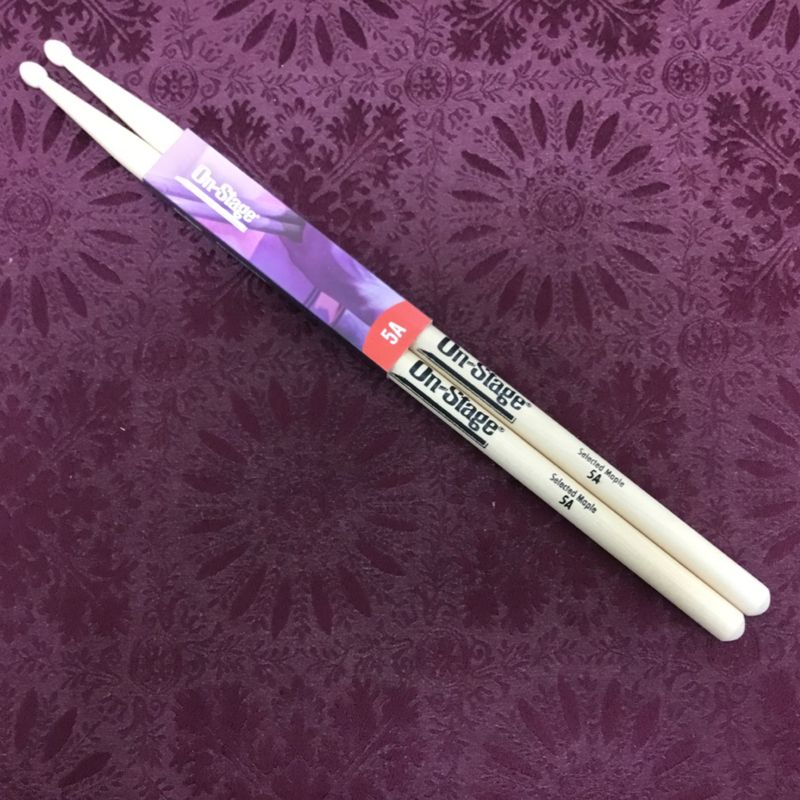 On-Stage Selected Maple Wood Tip 5A Drumsticks