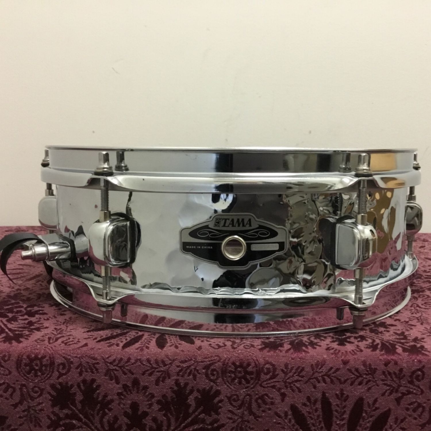 Tama 4″ x 12″ Hammered Steel Piccolo Snare Drum