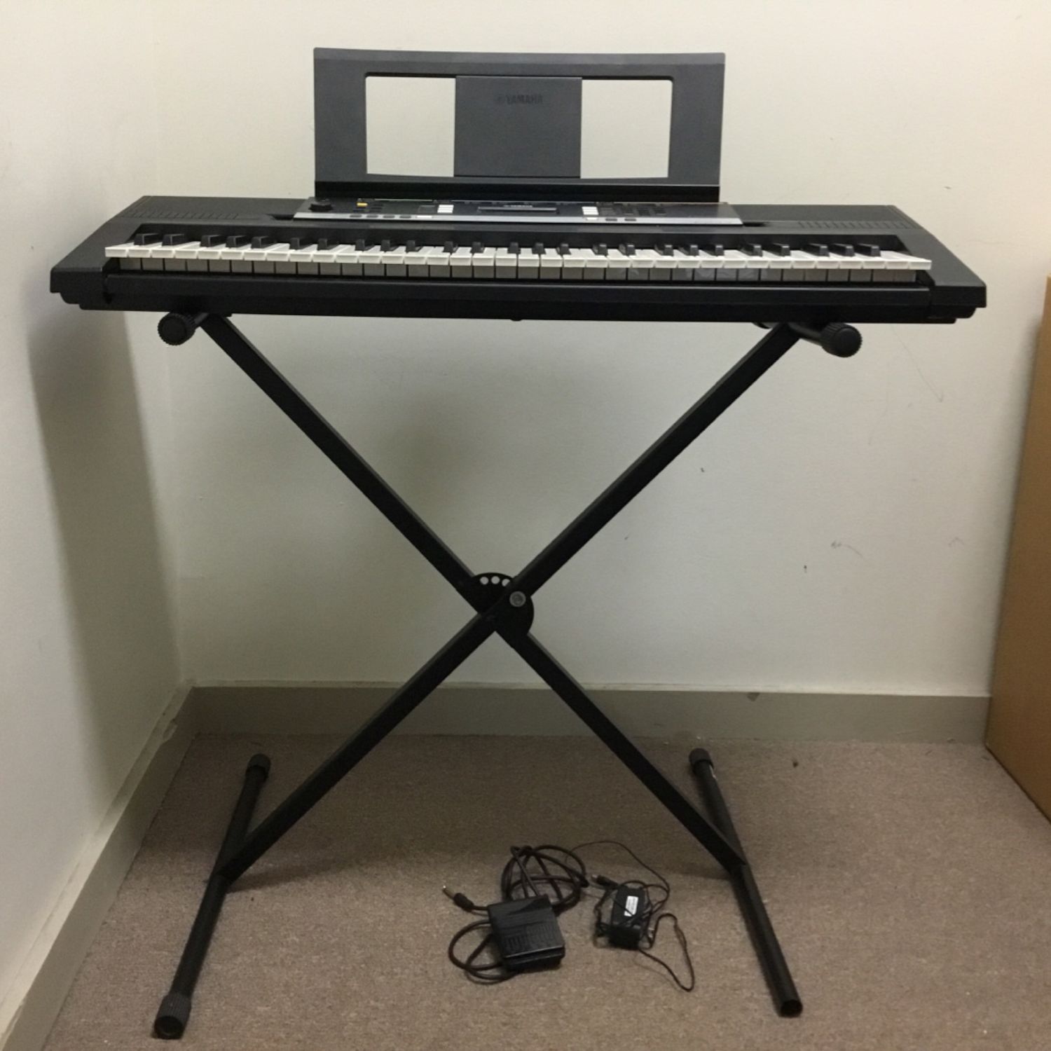 Yamaha PSR-E243 Portable 61 Keys Digital Keyboard w/Power Supply/Stand & Sustain Pedal