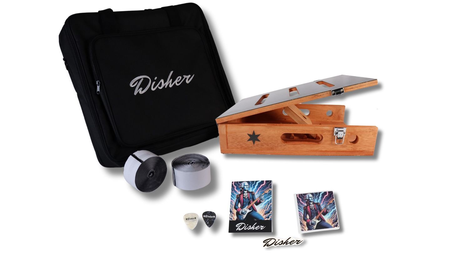 Disher Adjustable Guitar Pedalboard (Size: Dive Bar/Small)