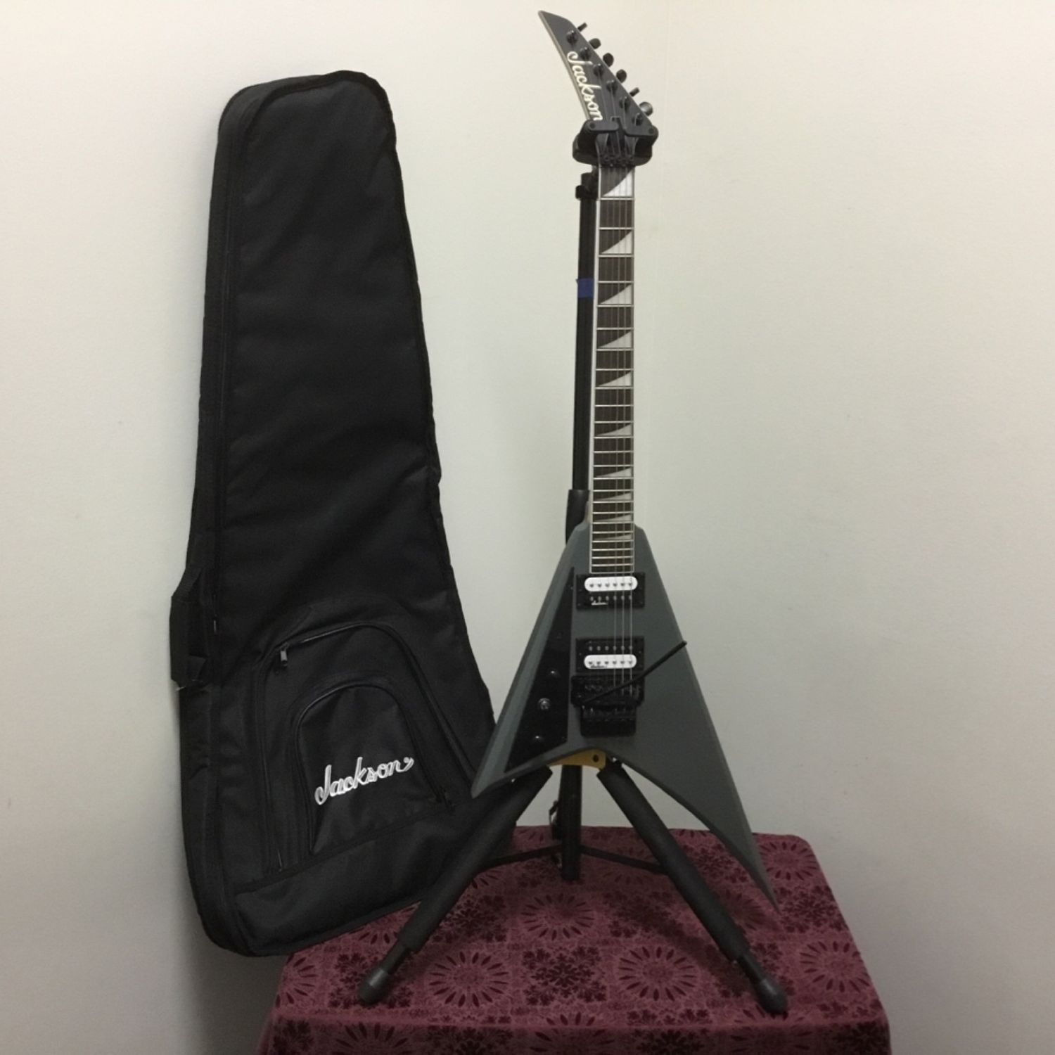 2021 Jackson JS Series Rhoads JS32 Left-Handed Satin Gray Electric Guitar w/Bag