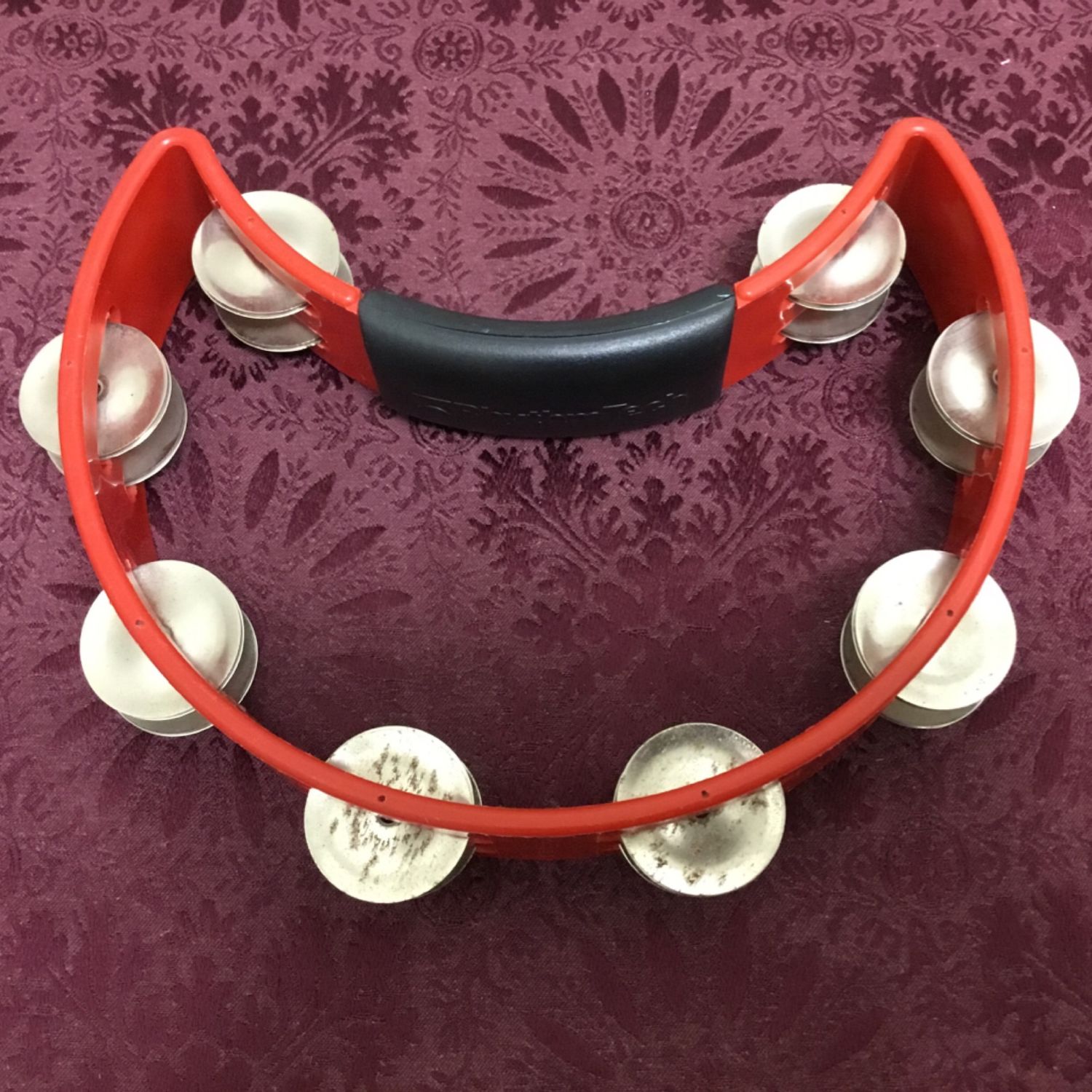 RhythmTech Hand Held Tambourine (Red) RhythmTech Hand Held Tambourine (Red)