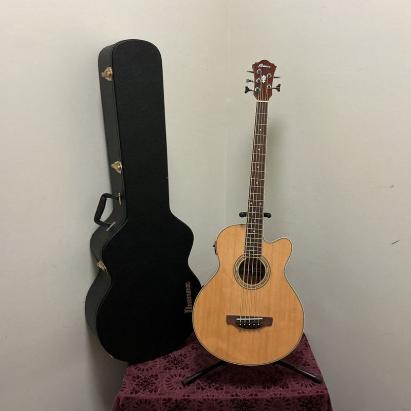 2023 Ibanez AEB105E-NT 5-String Acoustic/Electric Bass w/Case