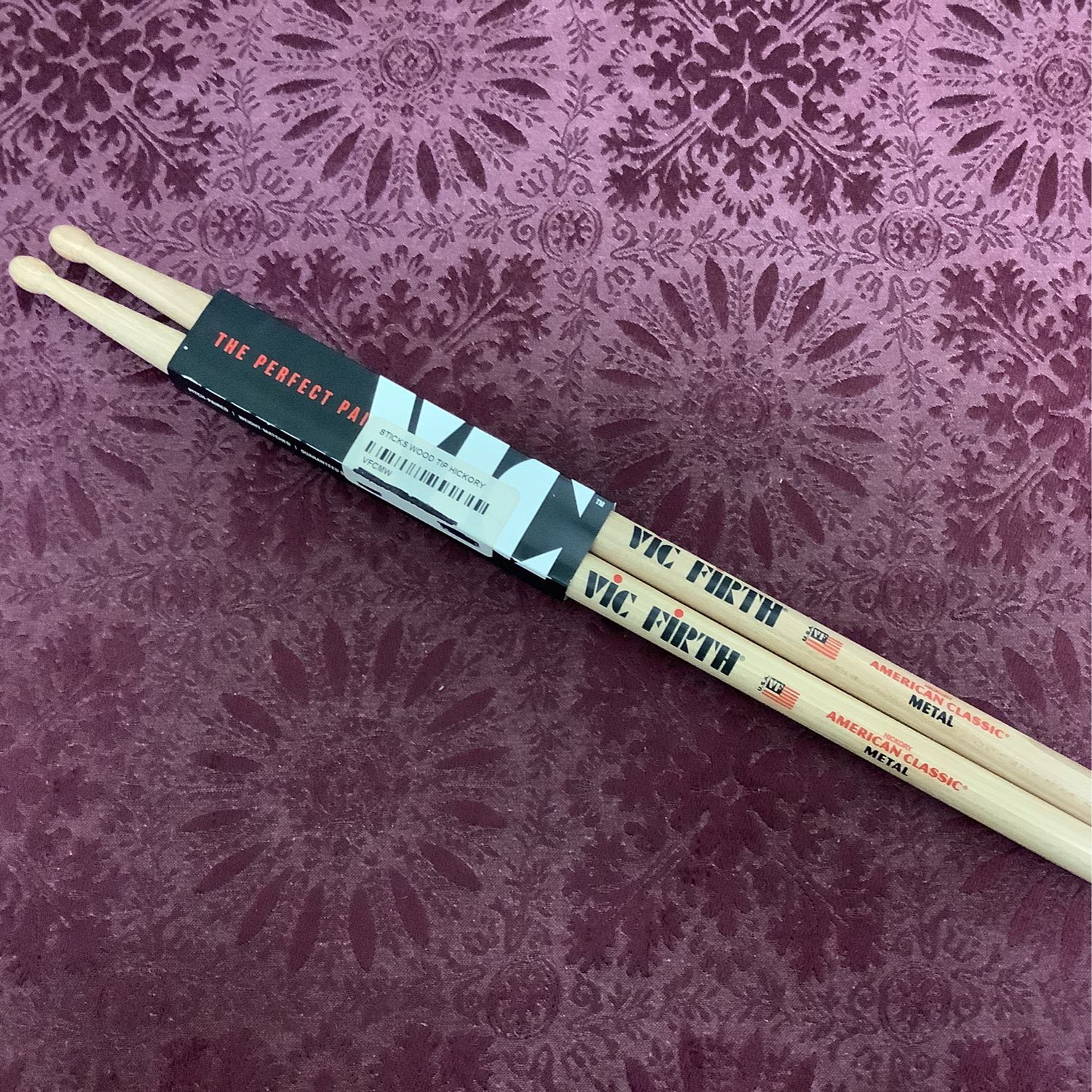 Vic Firth Metal American Classic Hickory Wood Tip Drumsticks Vic Firth Metal American Classic Hickory Wood Tip Drumsticks