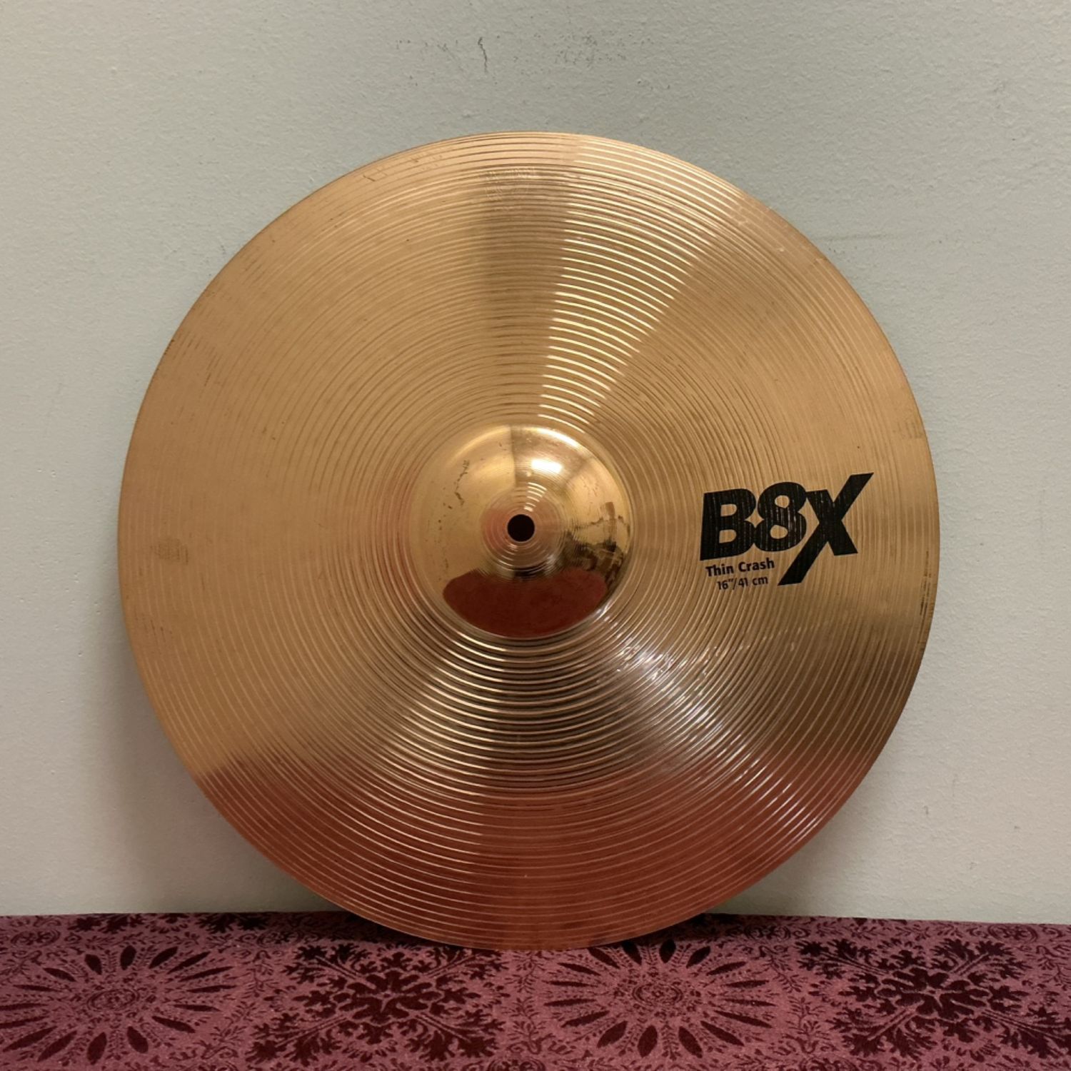 16 16" Sabian B8X Thin Crash Cymbal