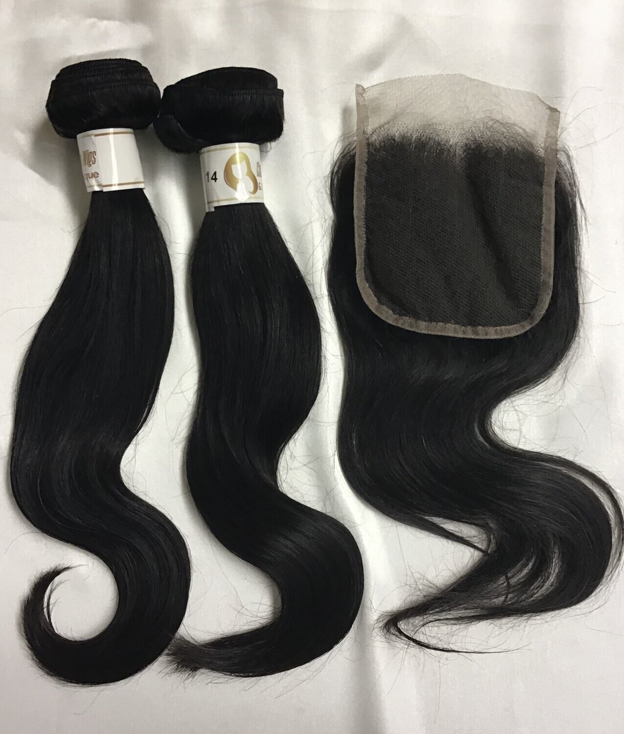 Human Hair 2 bundles & 1 Closure