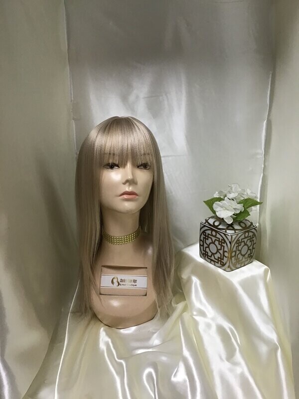 #613 Synthetic Blonde Wig W/Bangs  20' inches