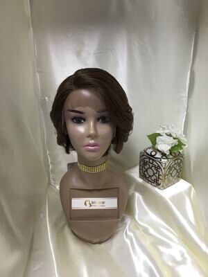 #2T/30 Pre-Plucked Swiss Part Lace Front Wig 12' inches