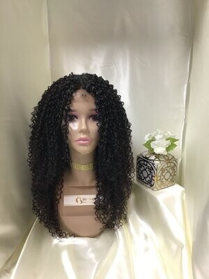 #1B/33 Synthetic Pre-Plucked Spiral Swiss Lace Front Wig 20' inches
