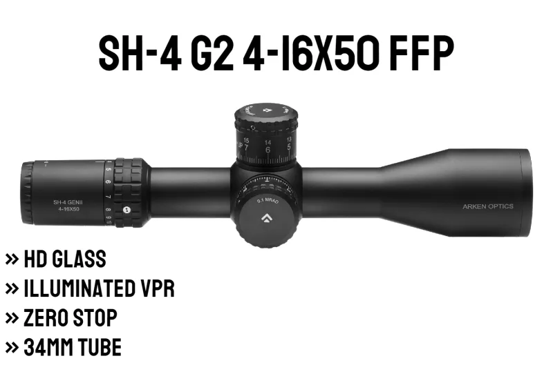 SH-4 4-16X50 GEN2 FFP Illuminated VPR - Zero Stop - 34mm Tube SH-4 4-16X50 GEN2 FFP Illuminated VPR - Zero Stop - 34mm Tube