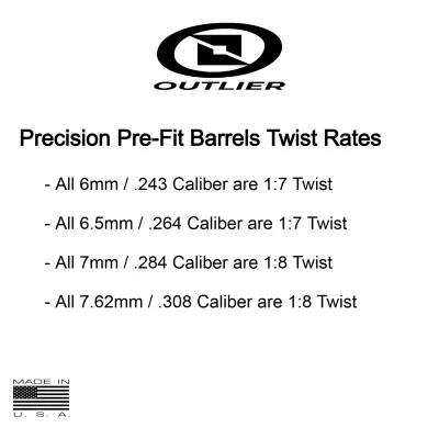 .308/7.62mm Precision Match Barrel (1.20" OD)
