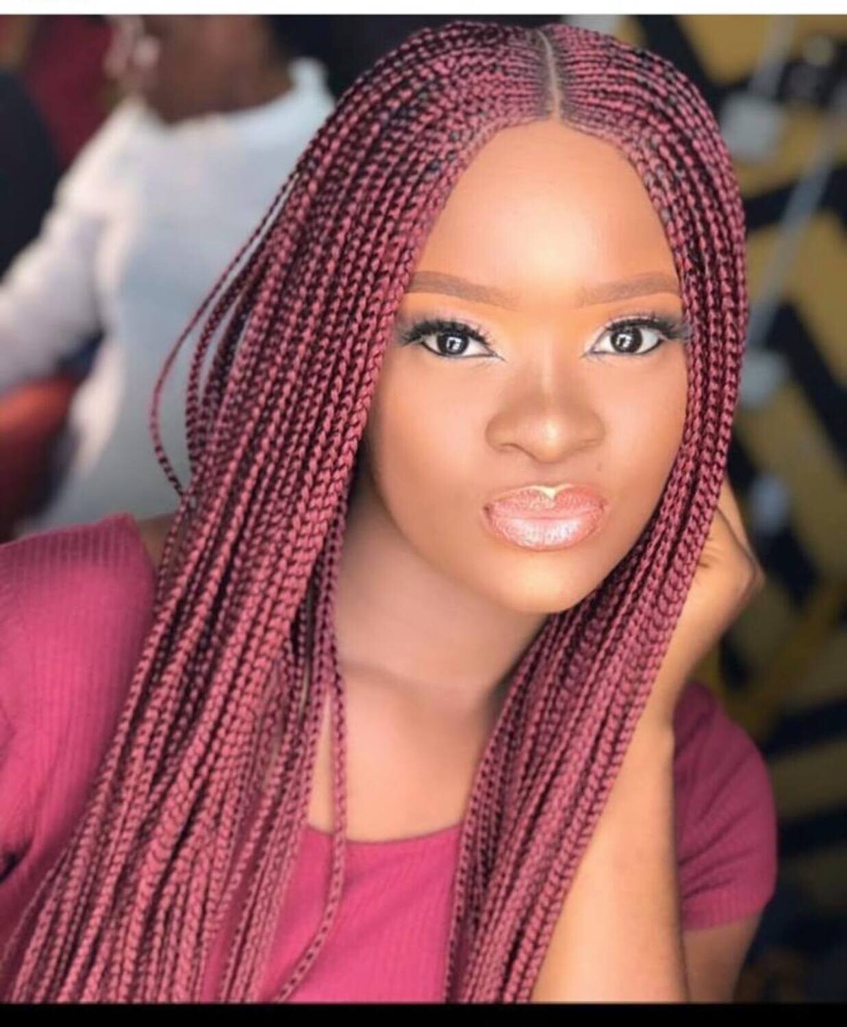 Cornrow wig (Wine colour 39)