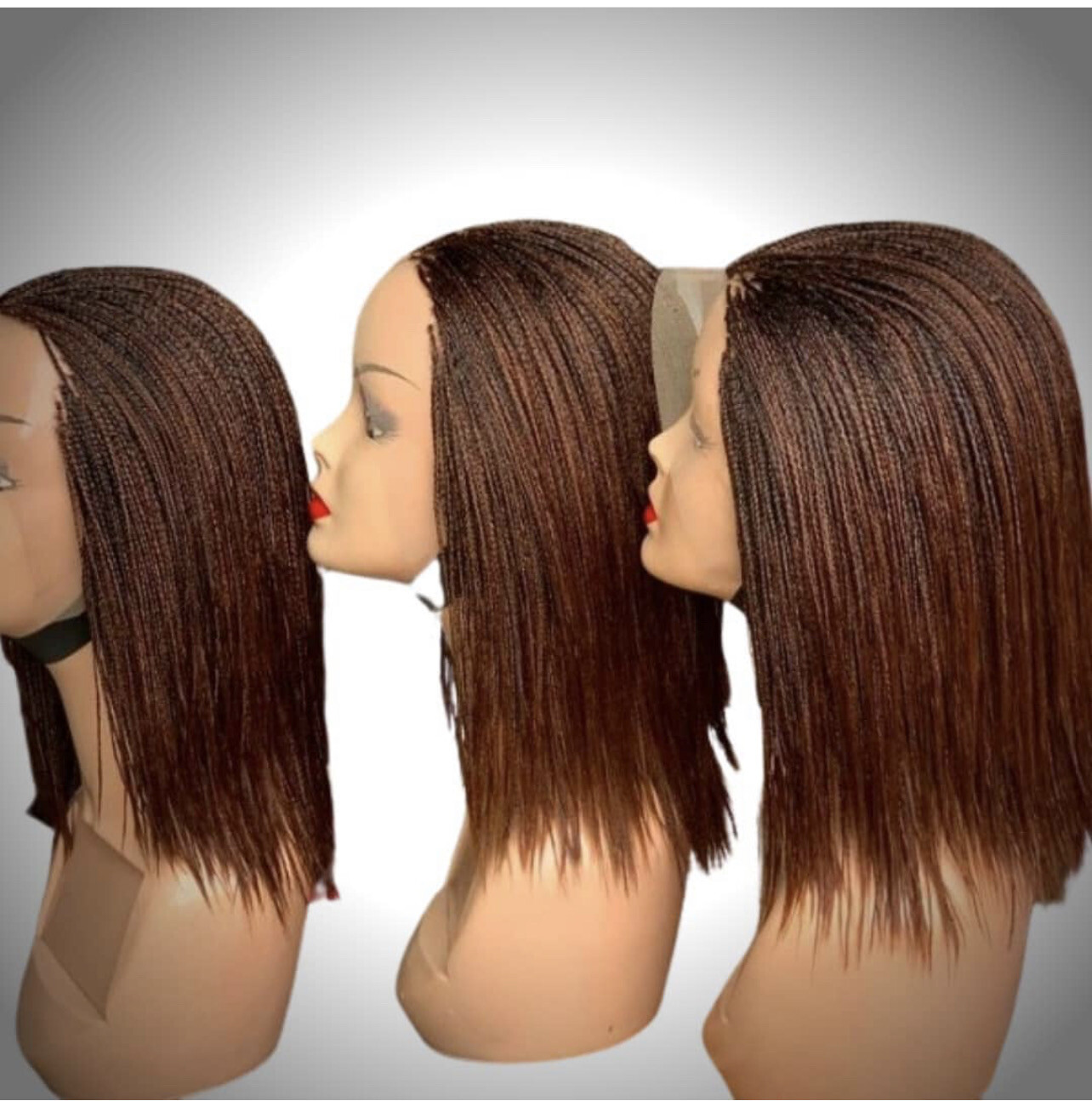 Box Braids Feathers Braided Wig