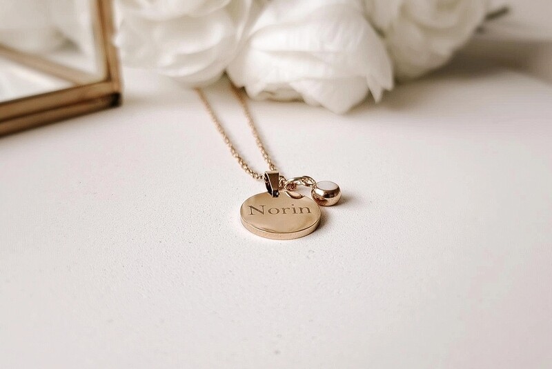 Naam ronde ketting goud