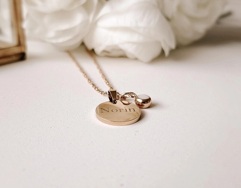 Naam ronde ketting goud