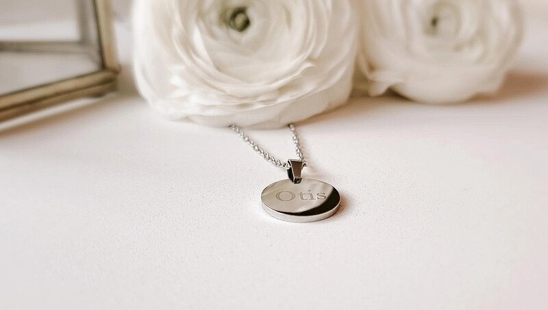 Naam ronde ketting zilver