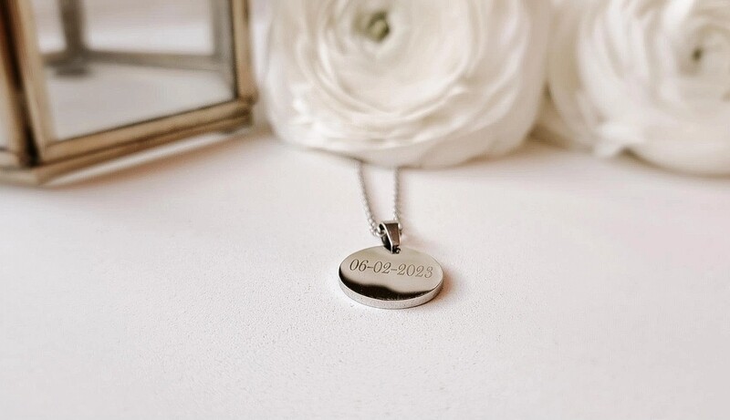 Naam ronde ketting zilver