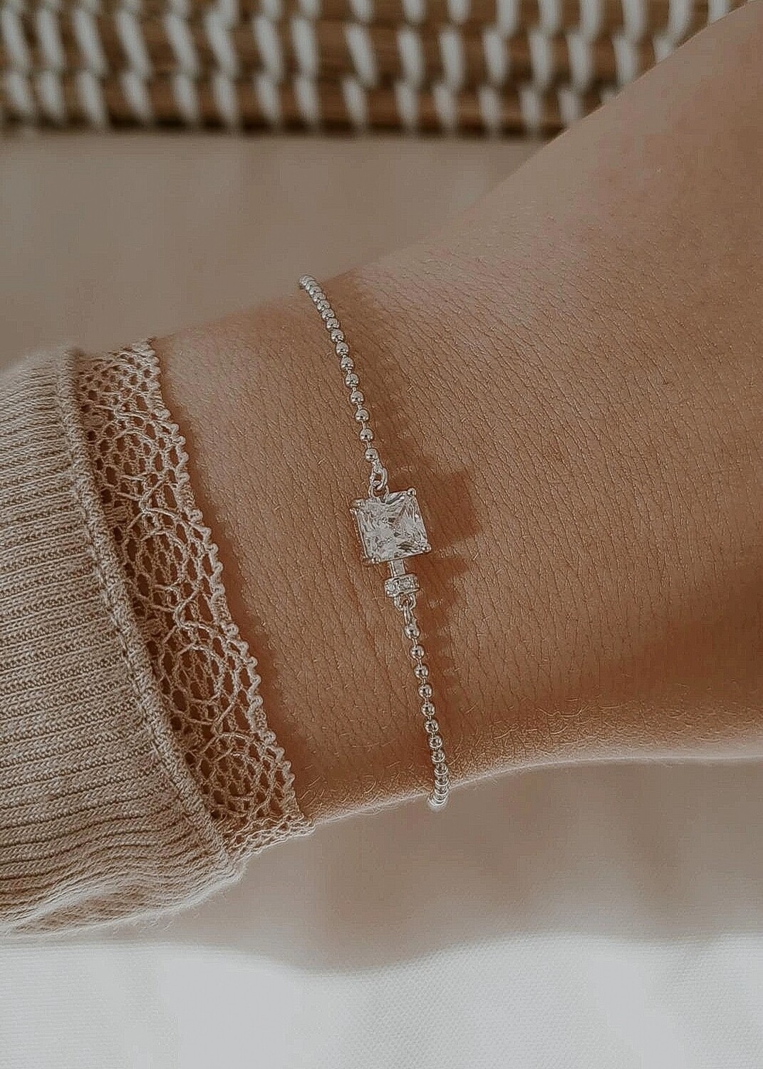 Diamond bracelet zilver