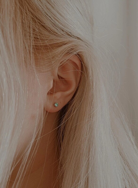 Birthstone oorbellen Augustus