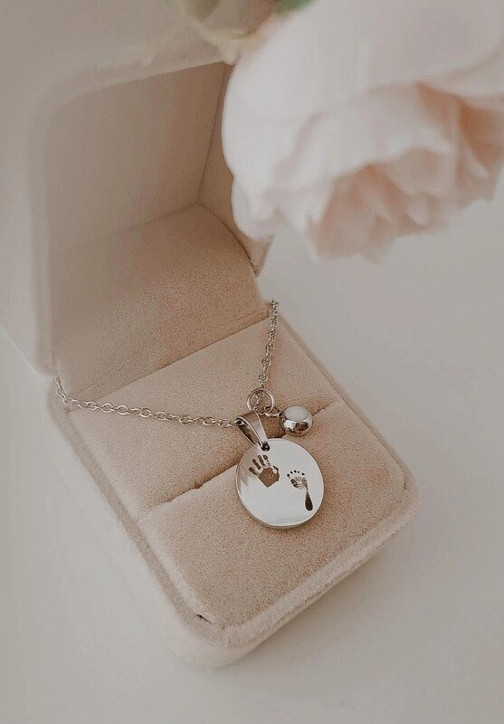 Afdruk ronde ketting zilver