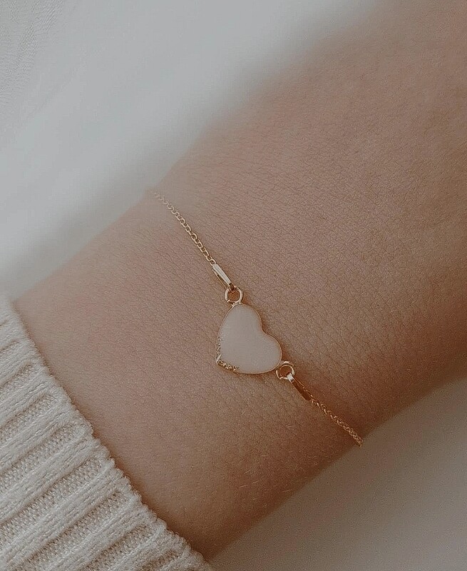 Hart armband verguld goud 