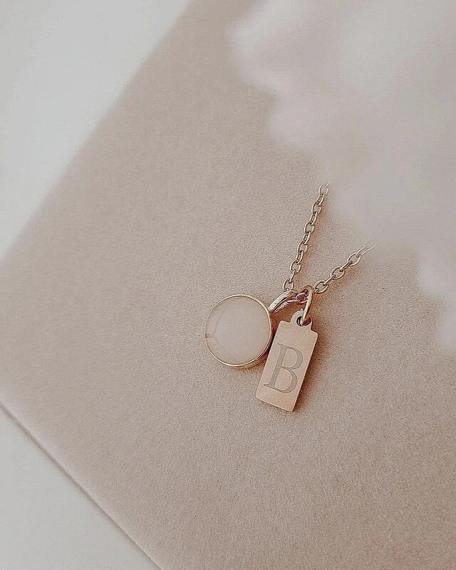 Basic ketting stainless steel goud/zilver