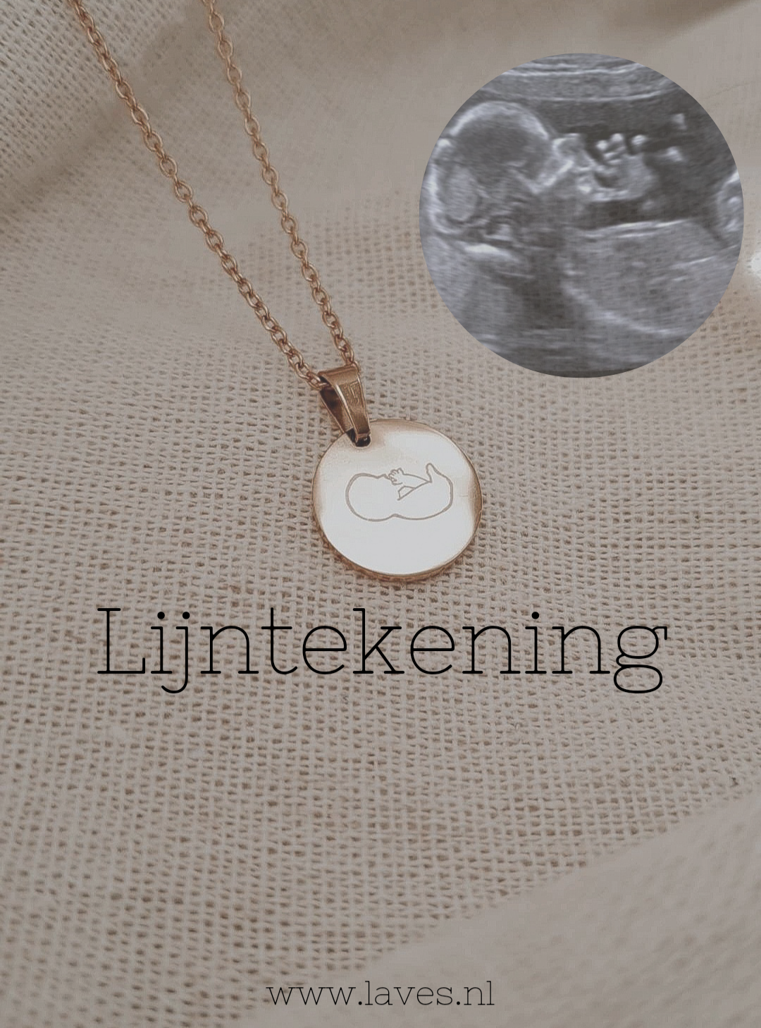 Lijntekening echo goud/zilver