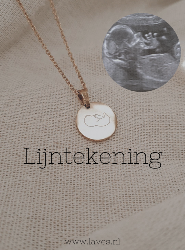Lijntekening echo goud/zilver