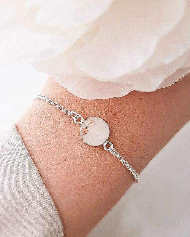 Armband met ronde bedel verguld goud/zilver