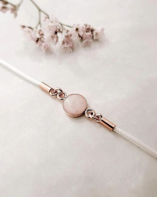 White cord dna 24k rosé/925 zilver/24k goud