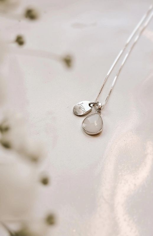 Teardrop zilver medium