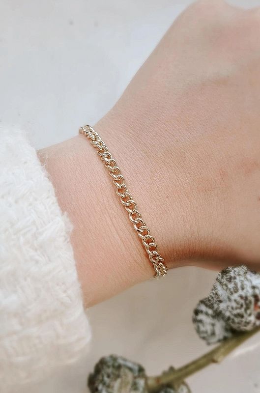 Stainless steel armband goud 3