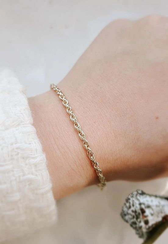Stainless steel armband goud 2